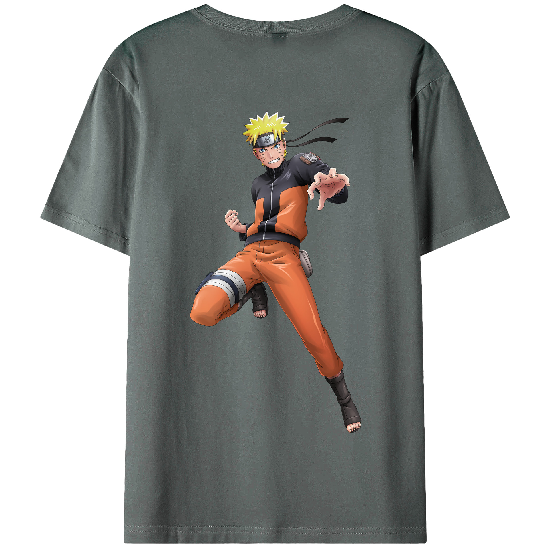（画像用） NARUTO -ナルト- うずまき ナルト Uzumaki Naruto 綿100％半袖Tシャツ（背面プリント）